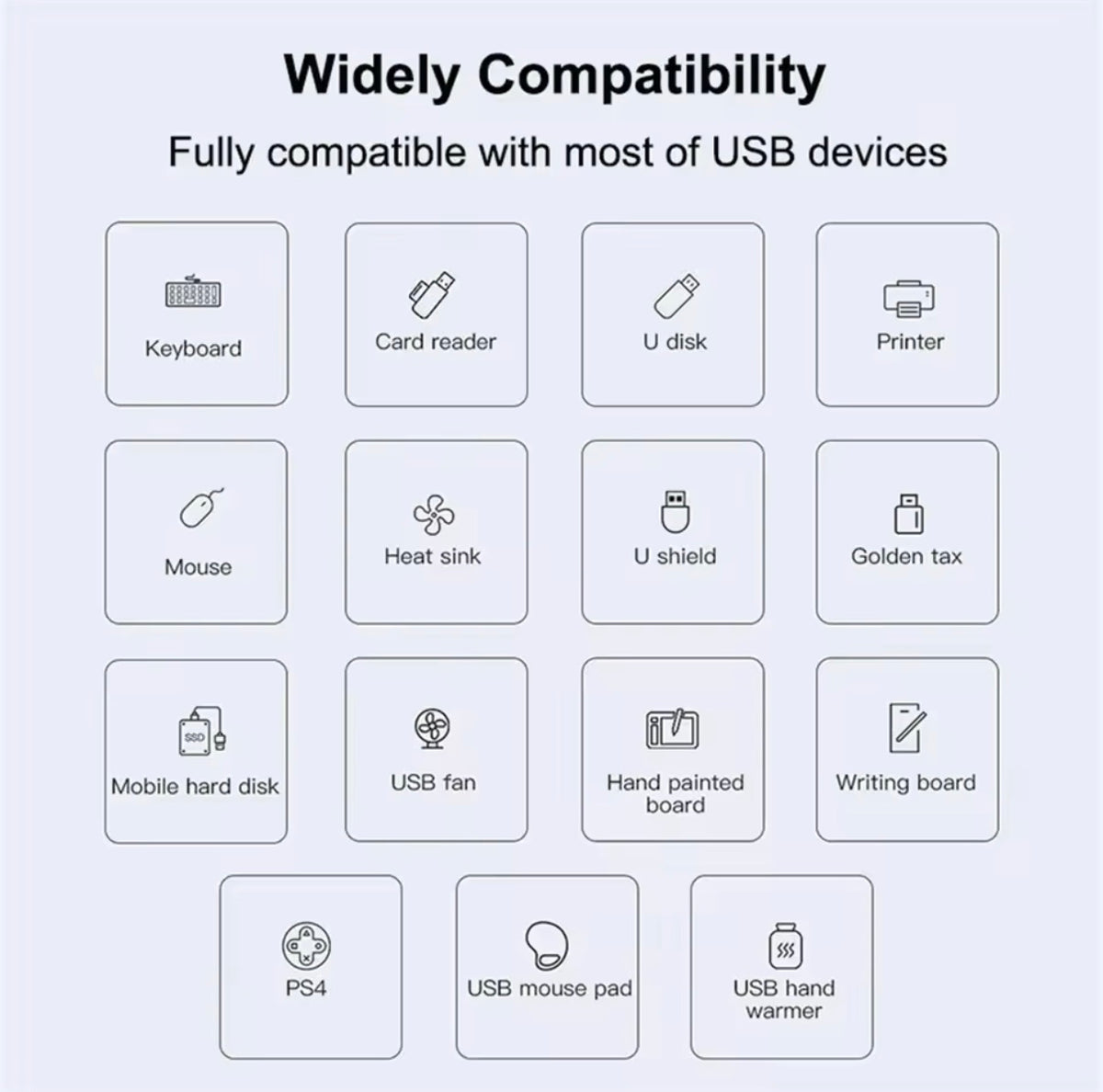 4-Port USB 3.0 Hub with Type-C Adapter