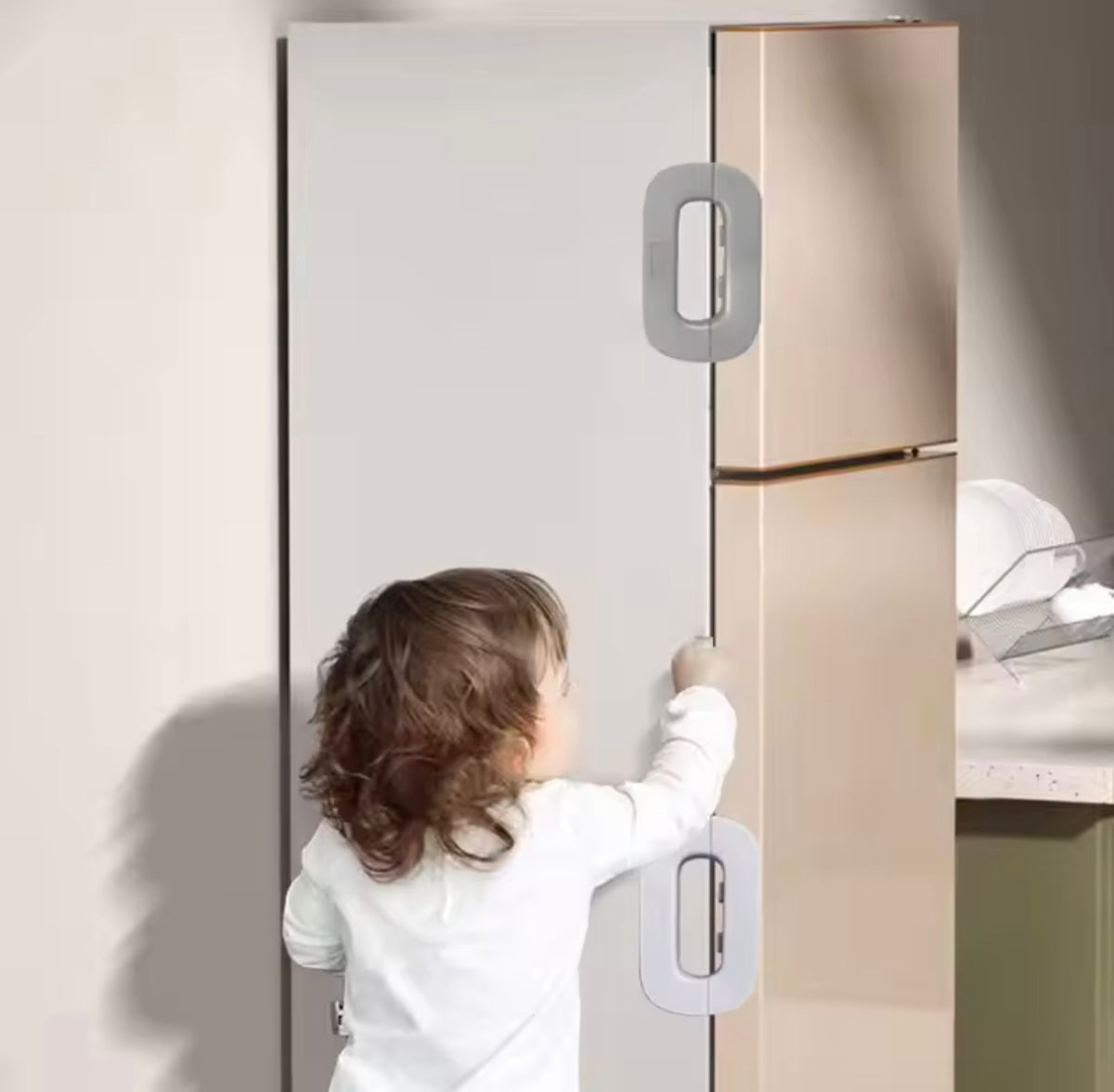 Child Safety Refrigerator Lock | Baby Safety Door Lock | Anti-Pinch Refrigerator Door Security Buckle