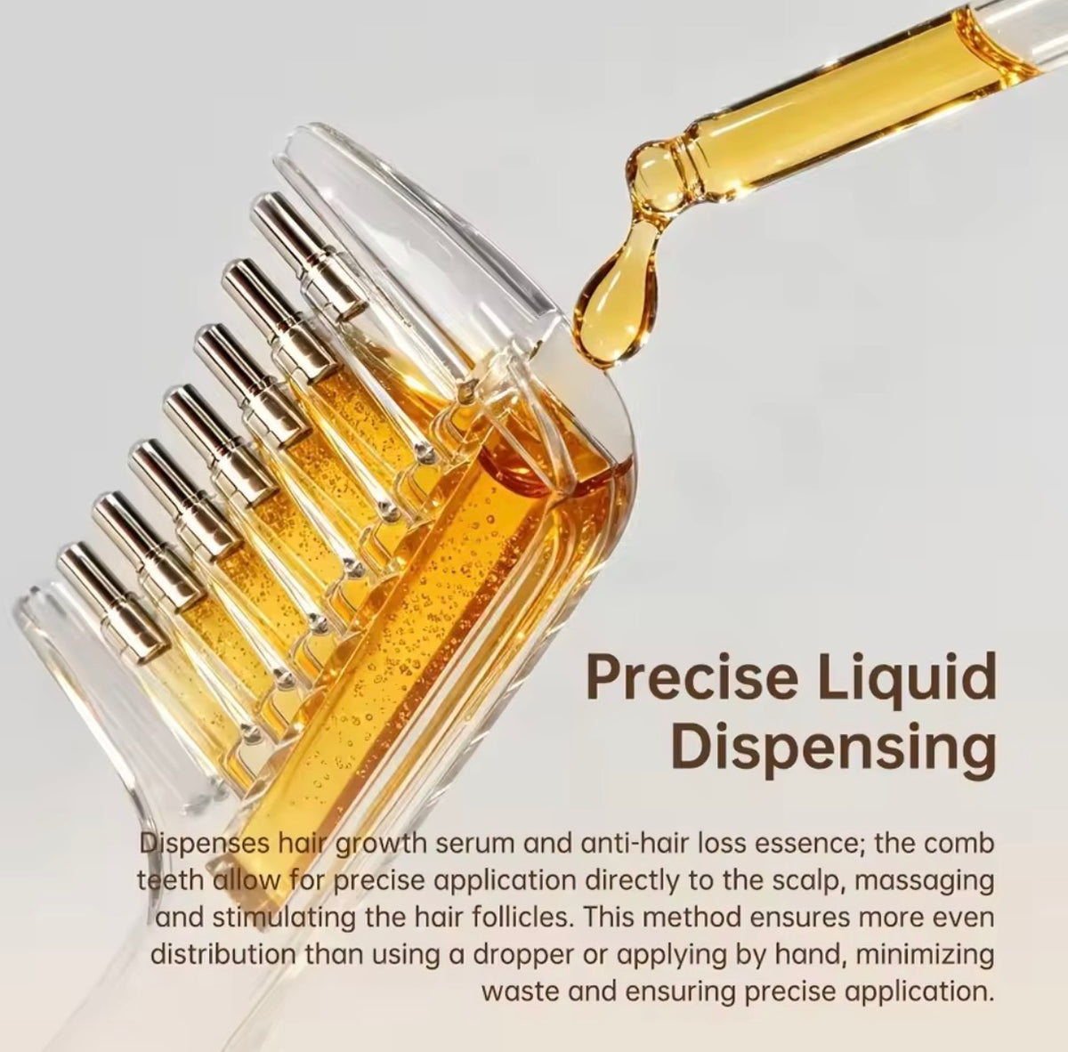 Portable Hair Root Comb Liquid Applicator | Hair Oil & Serum Applicator Comb | Scalp Massage Brush with Liquid Guide