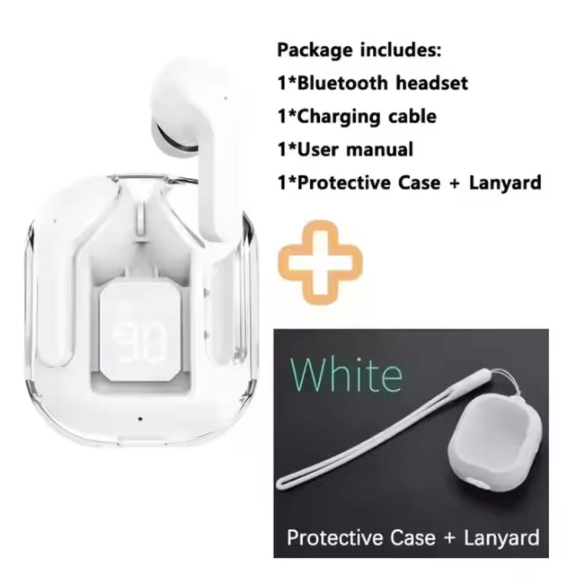Air 31 Wireless Earbuds - Silicone Protective Case & Lanyard Included