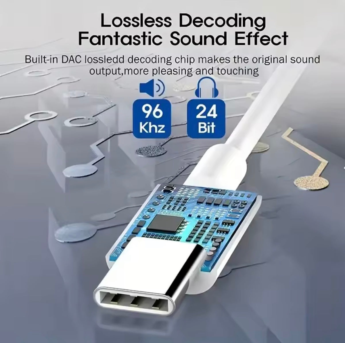 Type-C to 3.5mm Audio Adapter - Headphone Jack Converter