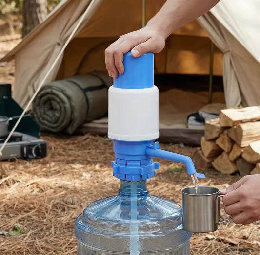 Manual Water Bottle Pump | Hand Pressure Water Dispenser | Portable Drinking Water Pump with Extra Short Tube