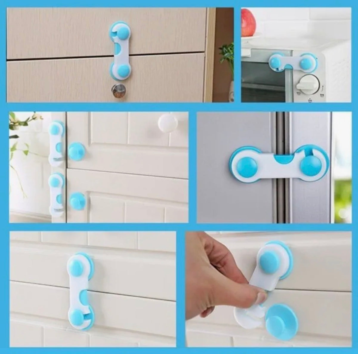Child Safety Refrigerator Lock | Baby Safety Door Lock | Anti-Pinch Refrigerator Door Security Buckle