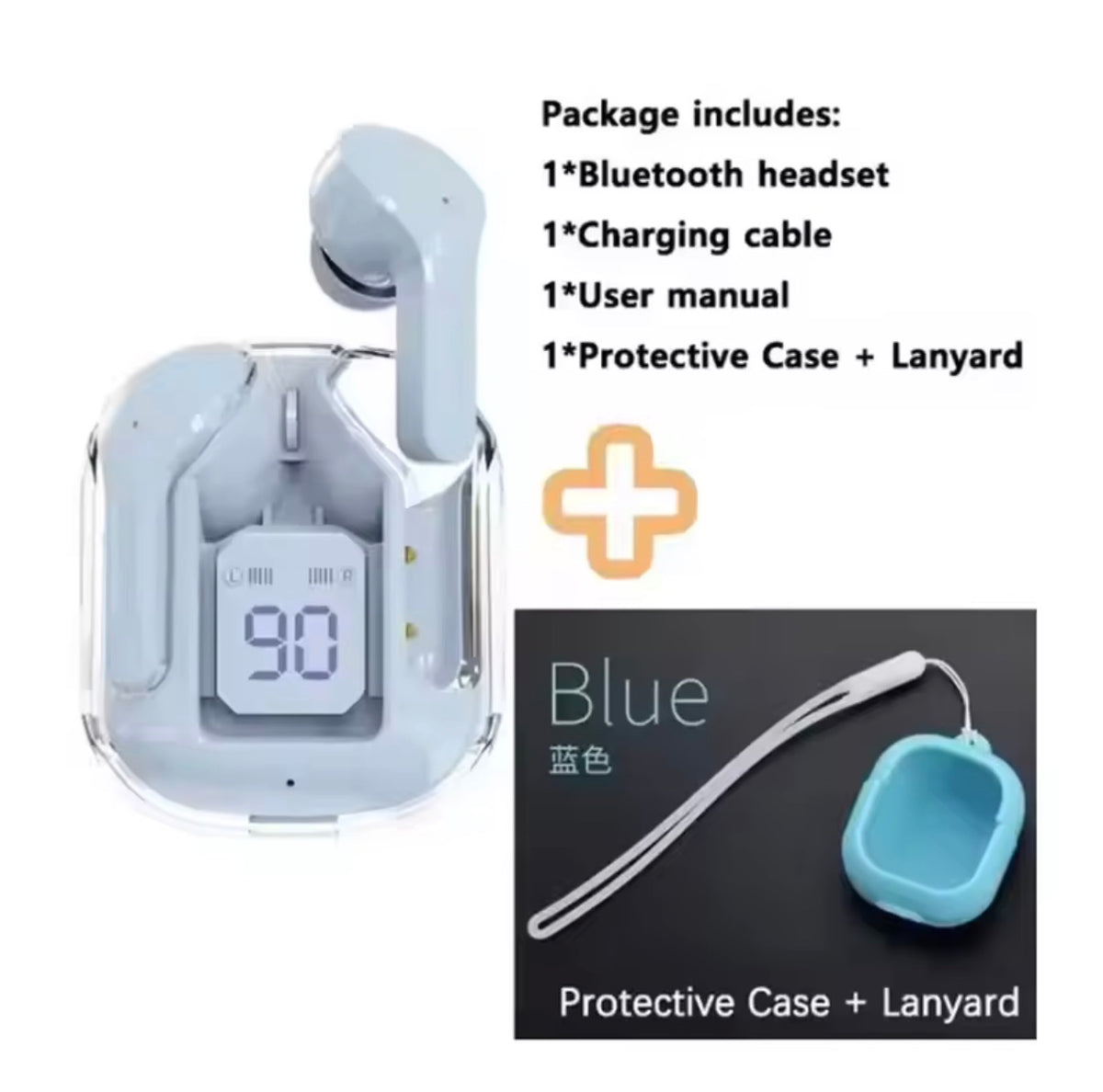 Air 31 Wireless Earbuds - Silicone Protective Case & Lanyard Included