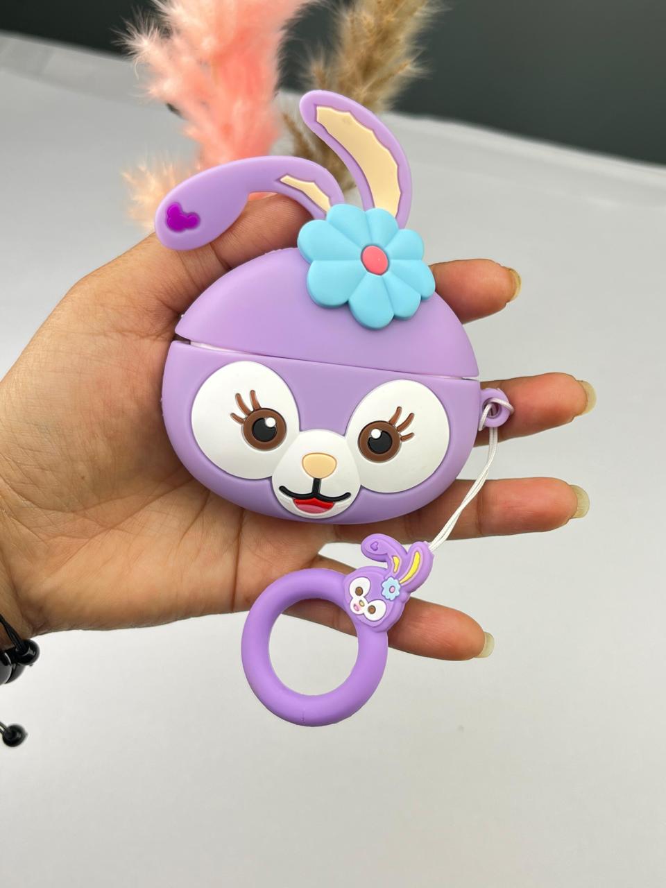 3D Cartoon Silicone Case Cover for Pro 2 Earbuds with Keychain