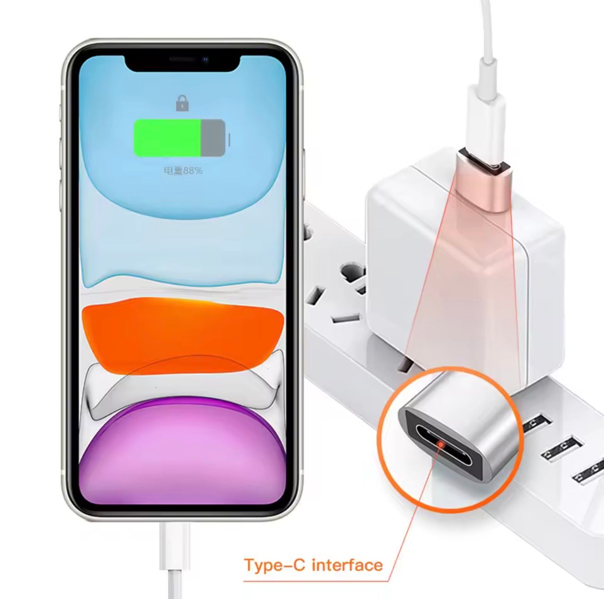USB 3.0 Male to USB Type-C Female Adapter