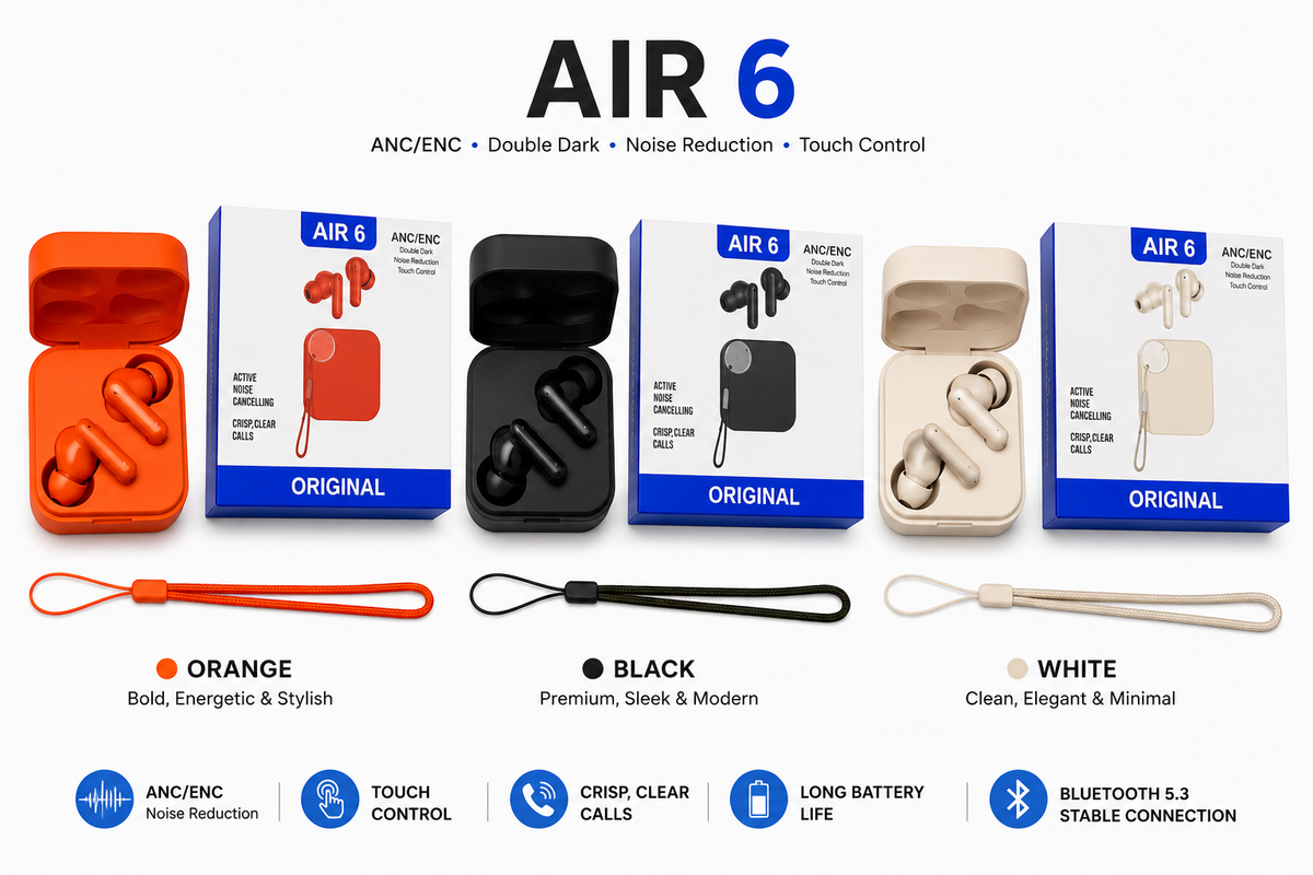 Air 6 Wireless Earbuds - Touch Control