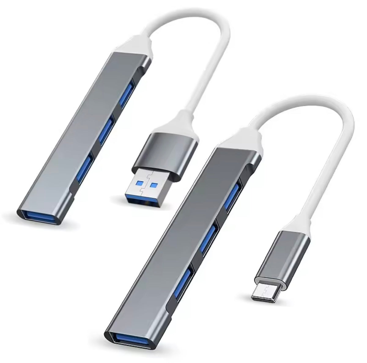4-Port USB 3.0 Hub with Type-C Adapter