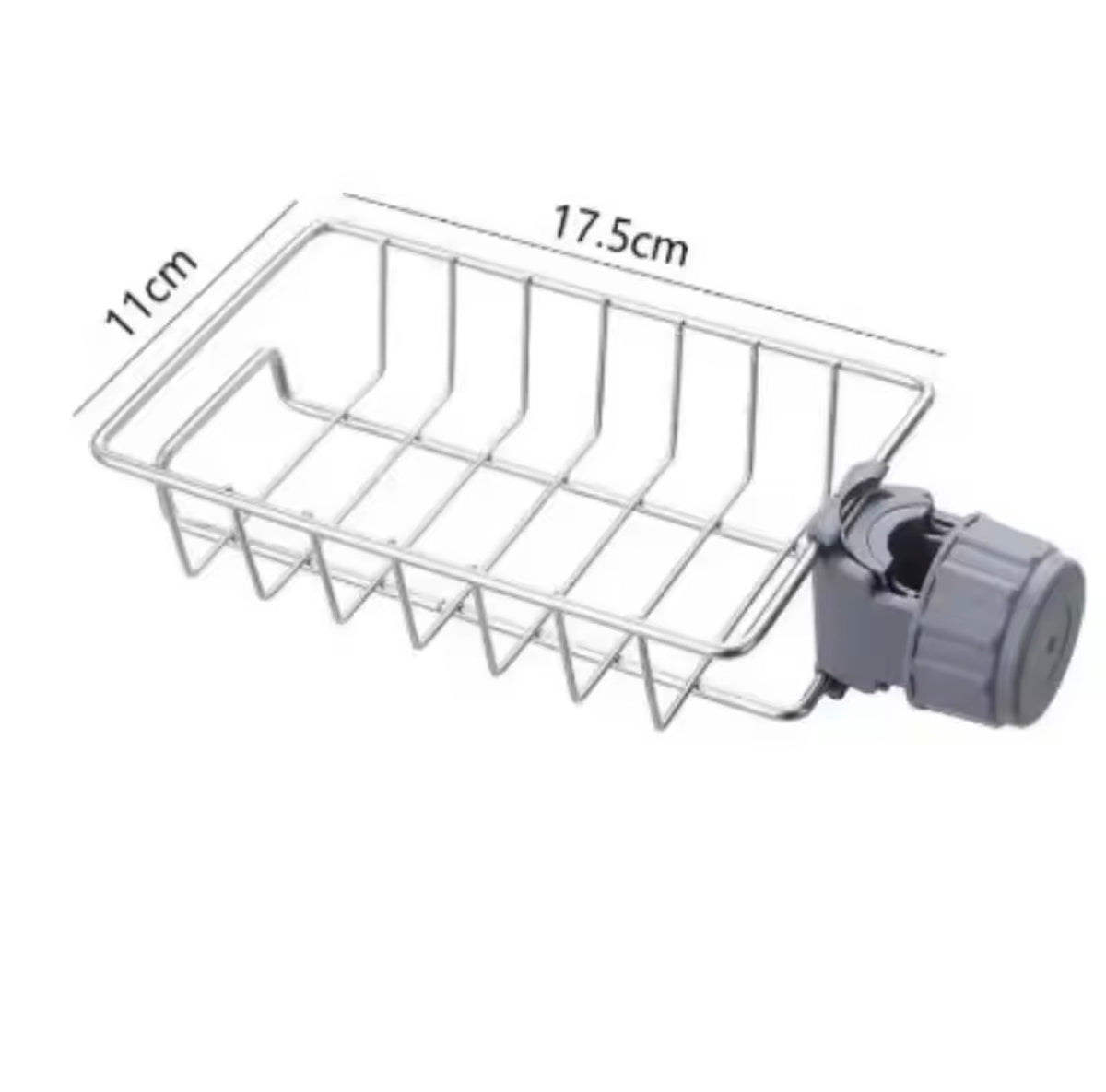 Stainless Steel Kitchen Faucet Holder – Rustproof Sink Sponge & Soap Storage Rack with Drainage