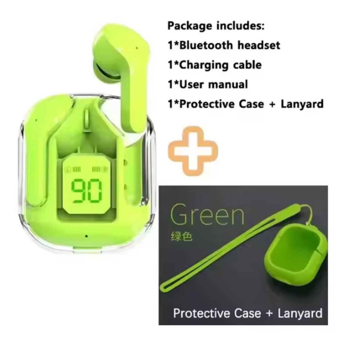 Air 31 Wireless Earbuds - Silicone Protective Case & Lanyard Included