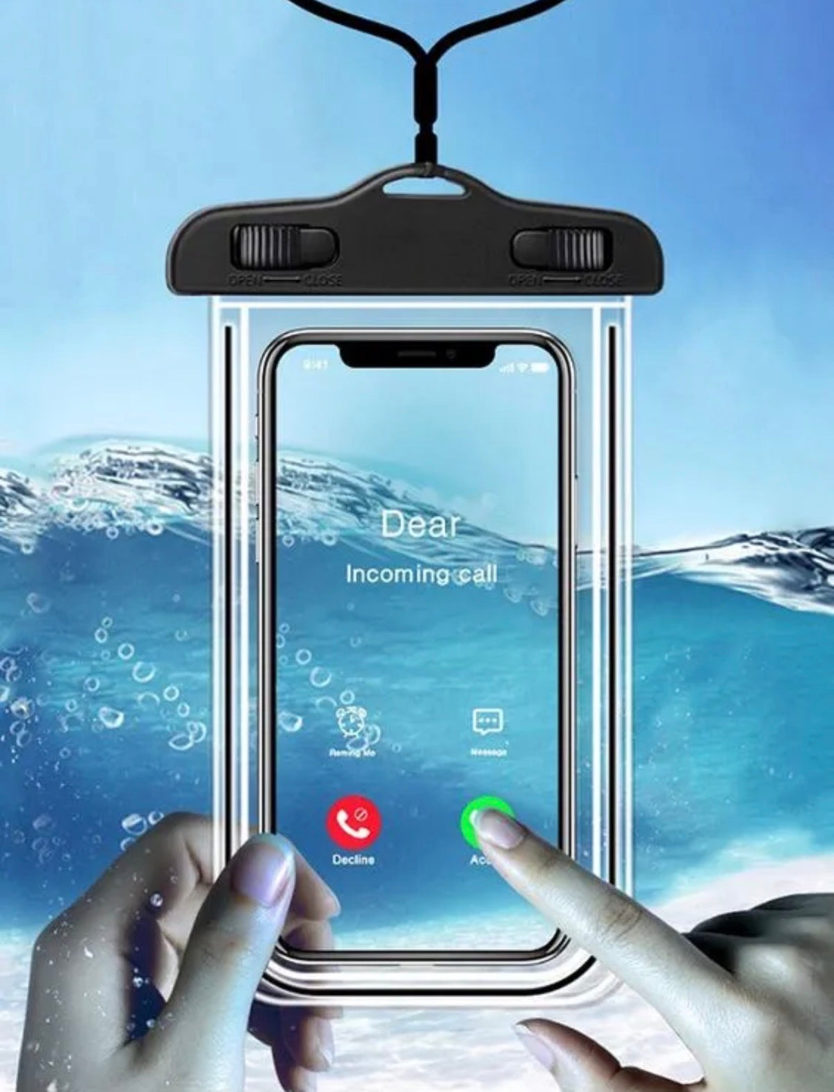 Water resistance Mobile Phone Pouch with lanyard