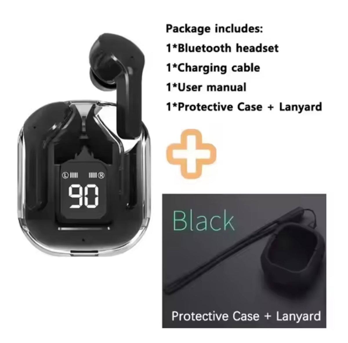 Air 31 Wireless Earbuds - Silicone Protective Case & Lanyard Included