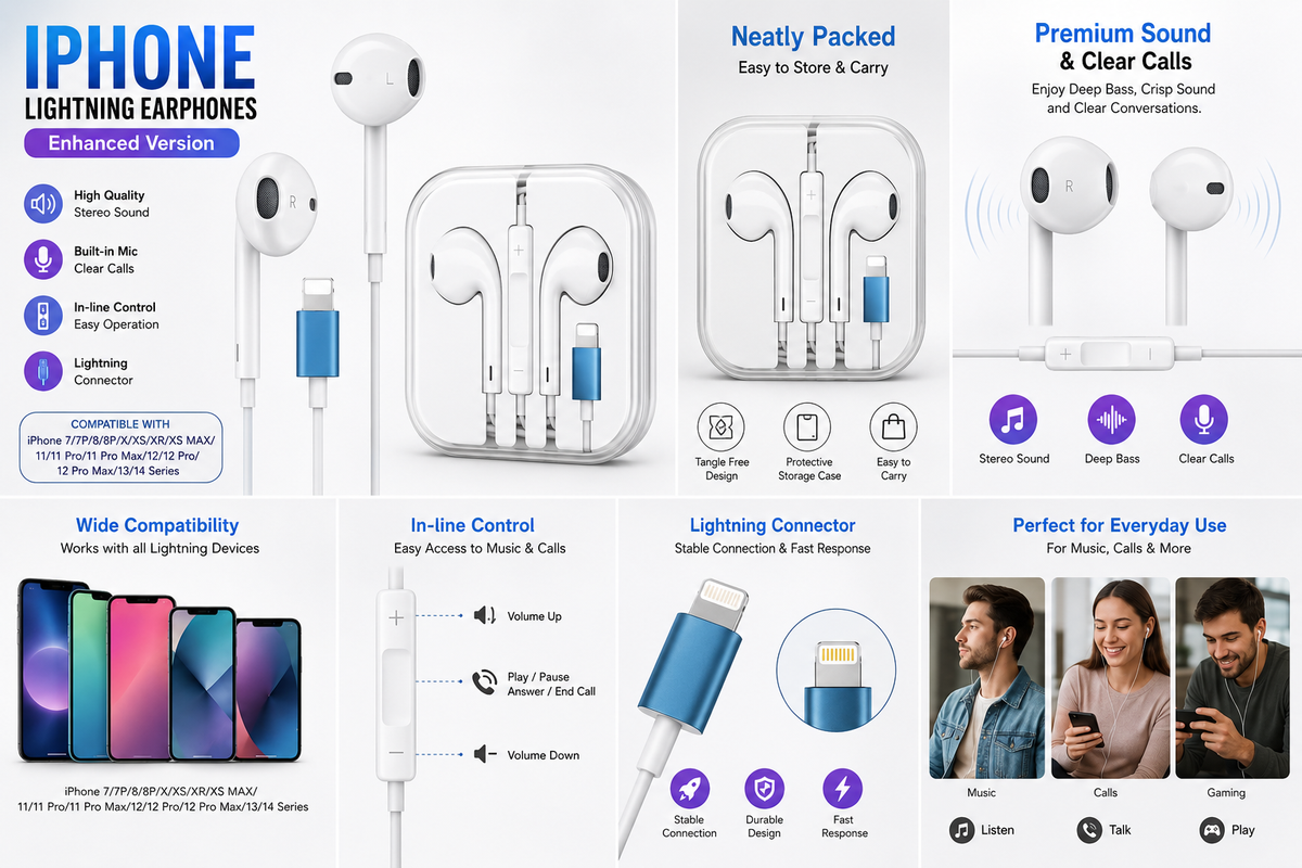 Pop-Up iOS Wired Earphones - Lightning